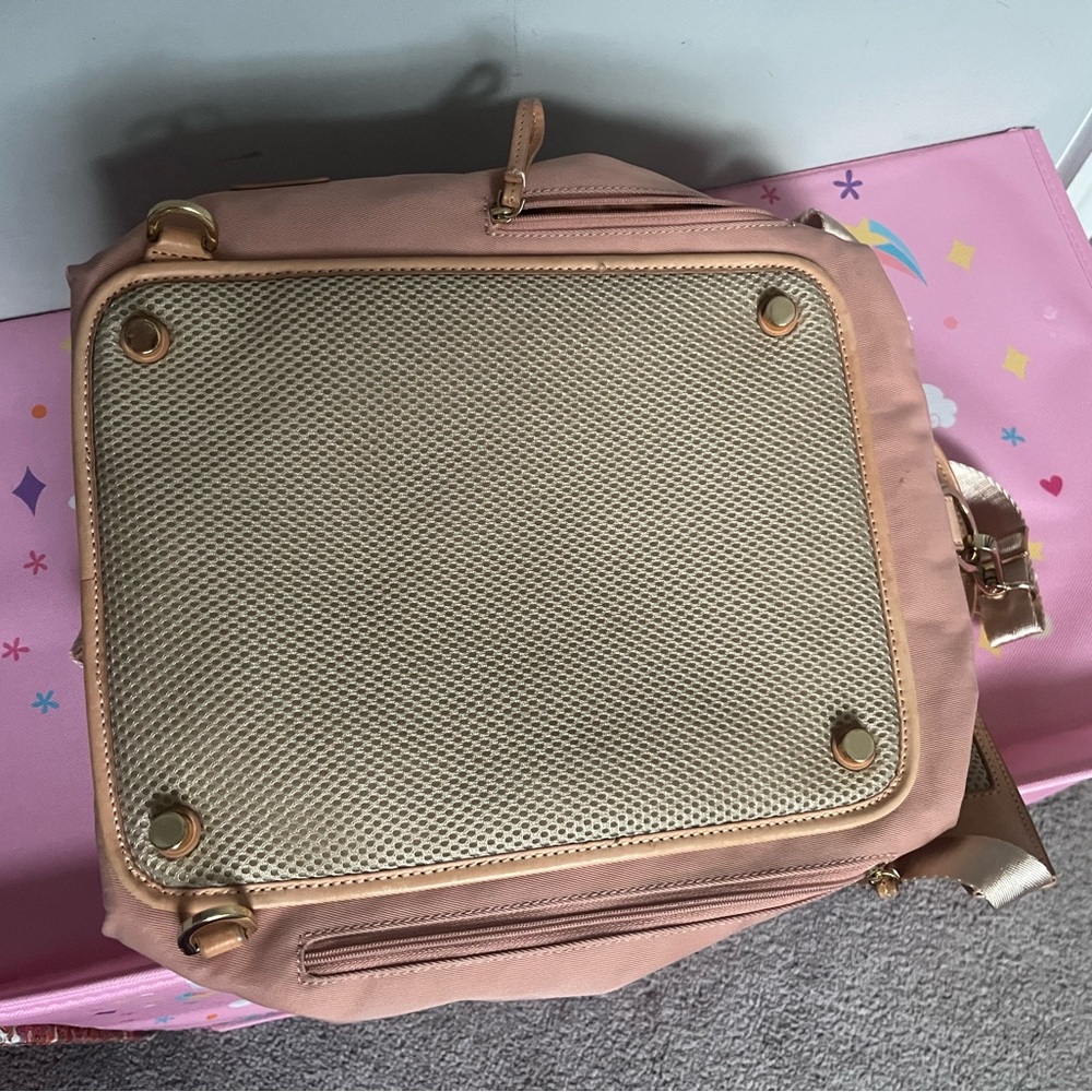 Caraa studio bag small in Vaqueta and blush Italian nylon - Picture 5 of 10